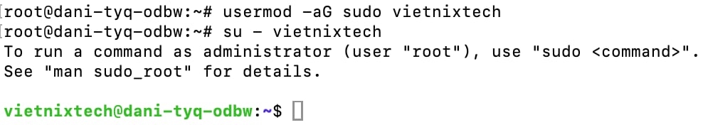 thêm ten_username vào nhóm sudo