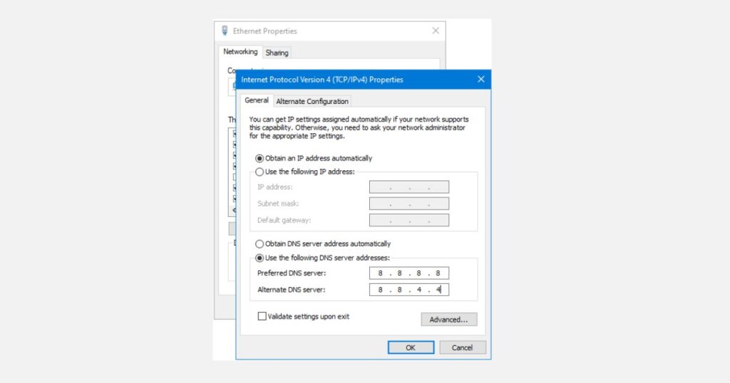 Cuối cùng bấm OK để lưu các thay đổi, việc thiết lập DNS mới đã hoàn thành