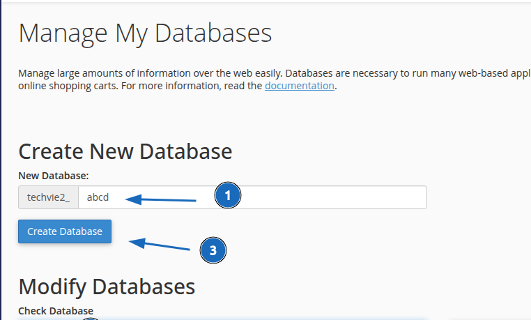 Bạn tạo một cơ sở dữ liệu mới