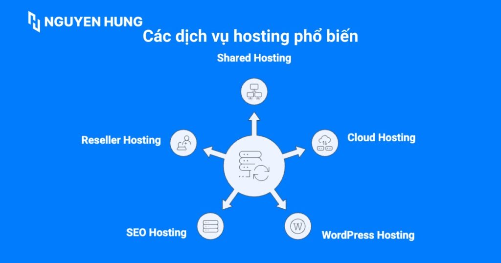 Các dịch vụ hosting phổ biến
