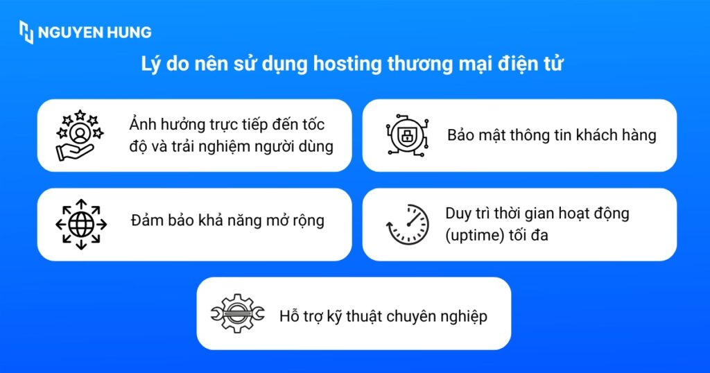 Lý do nên sử dụng hosting thương mại điện tử