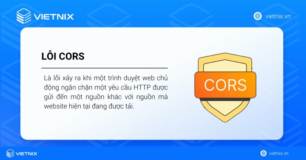 Khái niệm lỗi CORS 