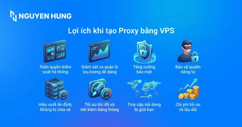 Lợi ích khi tạo Proxy bằng VPS