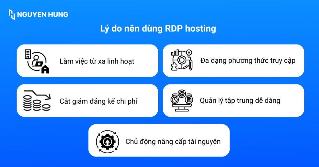 Lý do nên dùng RDP hosting