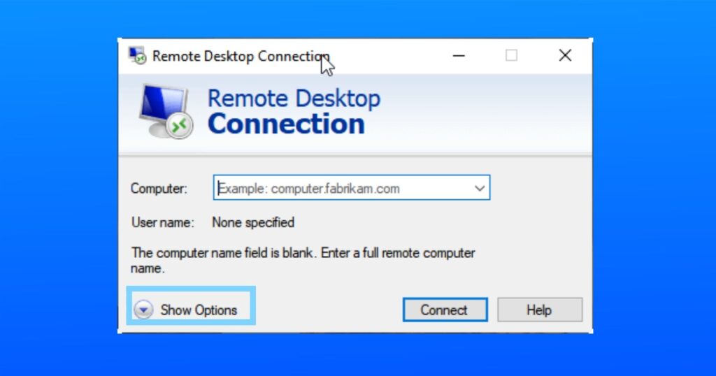 Bạn nhấn vào nút Show Options