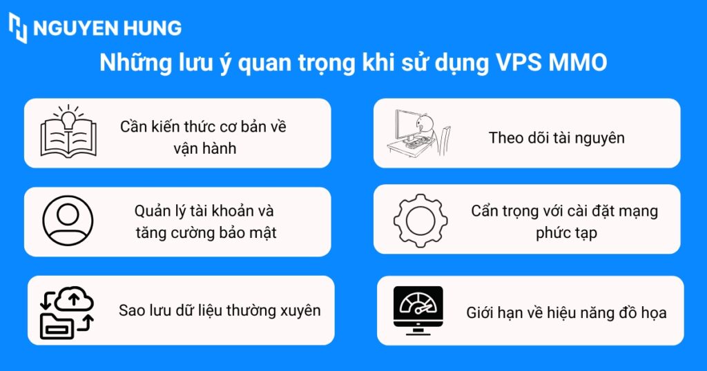 hững lưu ý quan trọng khi sử dụng VPS MMO