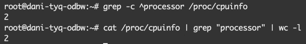 Đếm tổng số processor