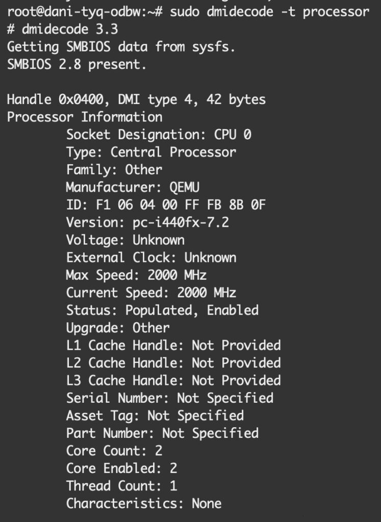 Sử dụng dmidecode để lấy thông tin từ BIOS