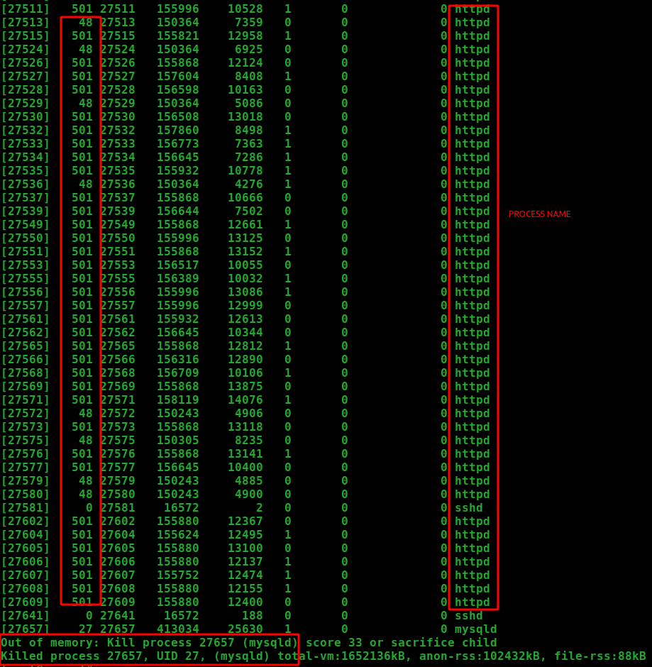 Hiển thị kết quả kiểm tra sau khi chạy lệnh dmesg