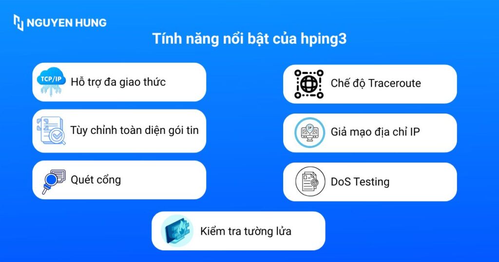 Tính năng nổi bật của hping3
