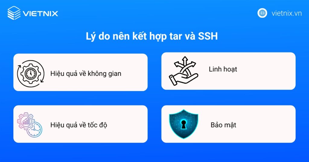 Lý do nên kết hợp tar và SSH