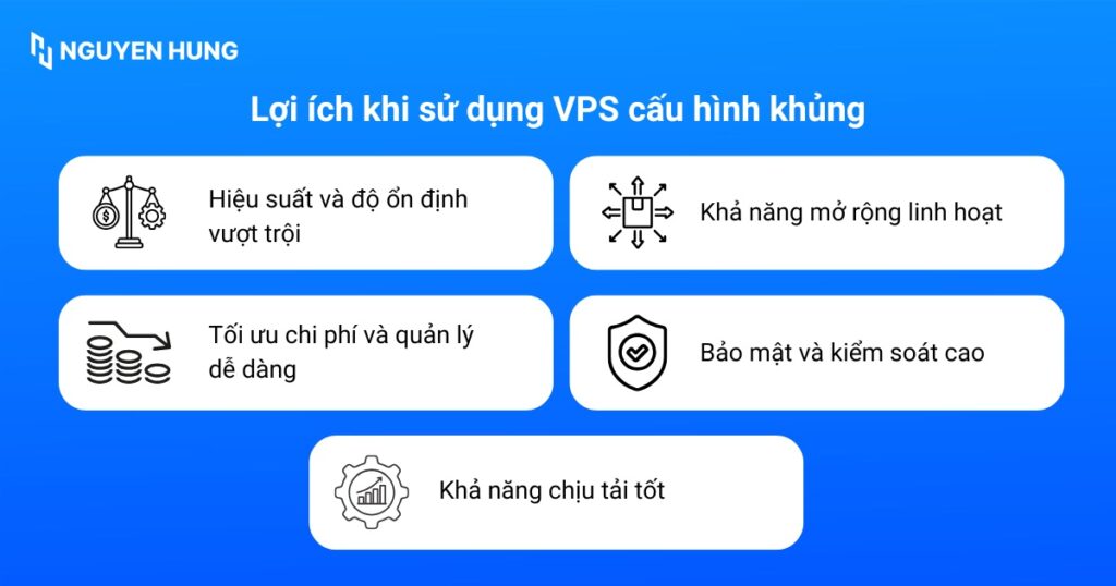 Lợi ích vượt trội khi sử dụng VPS cấu hình khủng