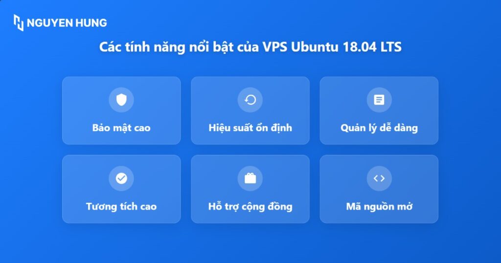 Tính năng nổi bật của VPS Ubuntu 18.04