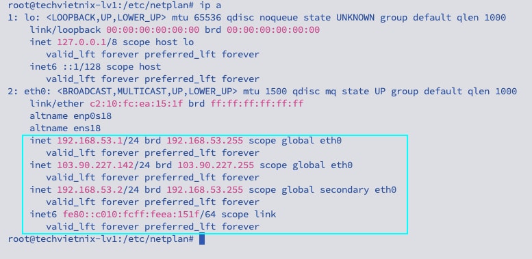 Xóa địa chỉ IP trên ubuntu