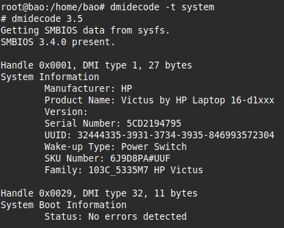 Thông tin tổng quan về hệ thống và Serial Number