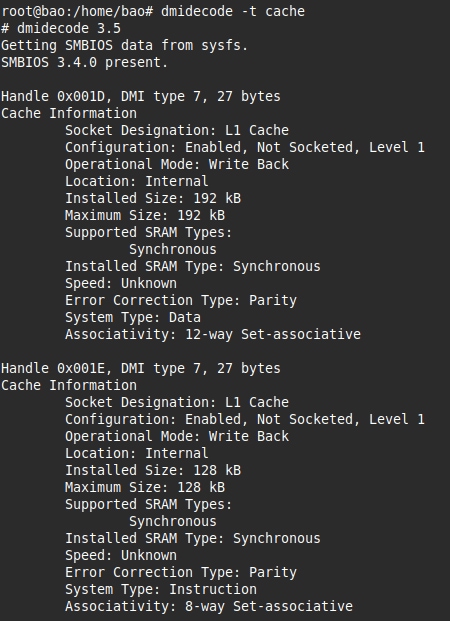 Thông tin chi tiết về Cache