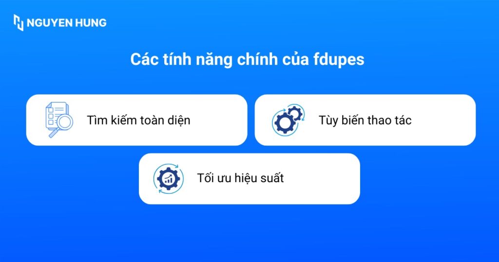 Các tính năng chính của fdupes