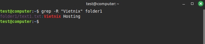 Kết quả tìm kiếm trong một thư mục chỉ định