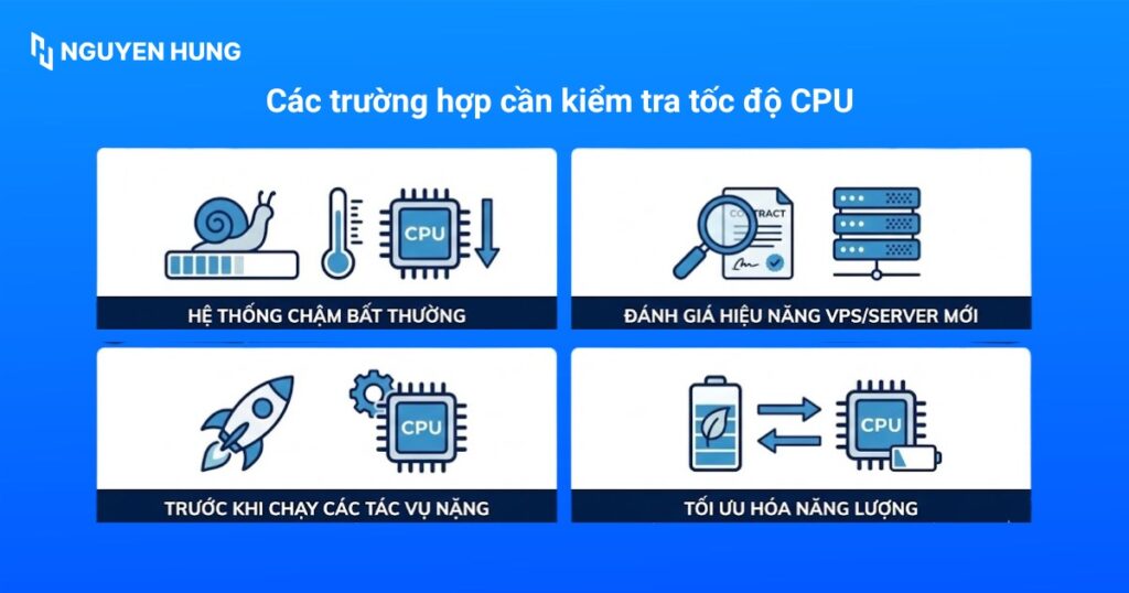4 trường hợp cần kiểm tra tốc độ CPU