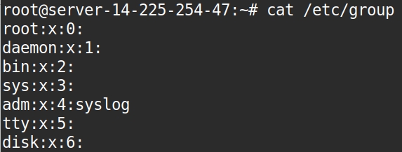Hiển thị tất cả groups trong linux