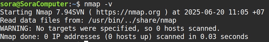 Kết quả sẽ in ra phiên bản hiện tại đang dùng