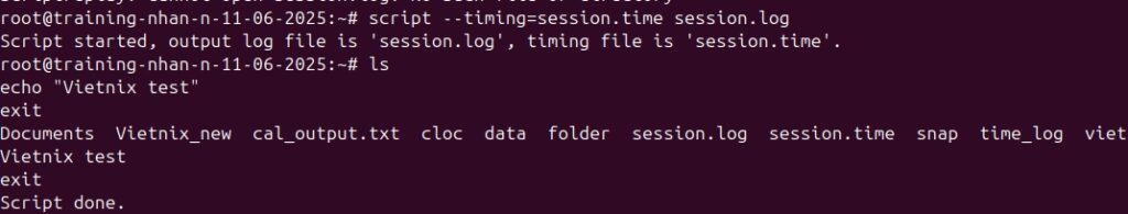 Ghi log kèm file thời gian