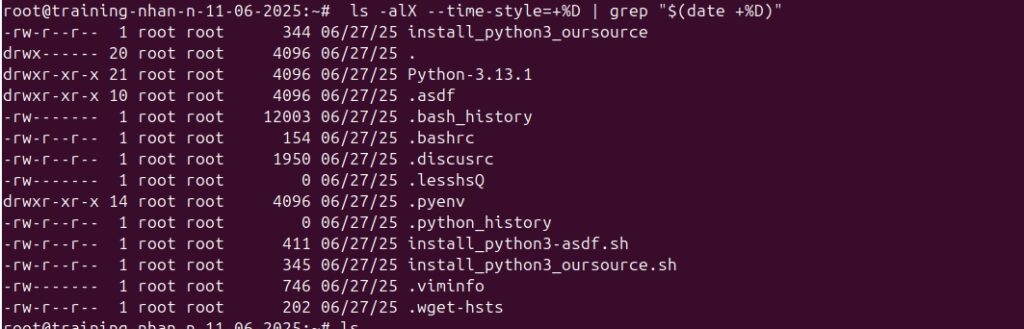 Sắp xếp kết quả theo phần mở rộng