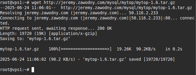 Cài đặt mytop từ mã nguồn