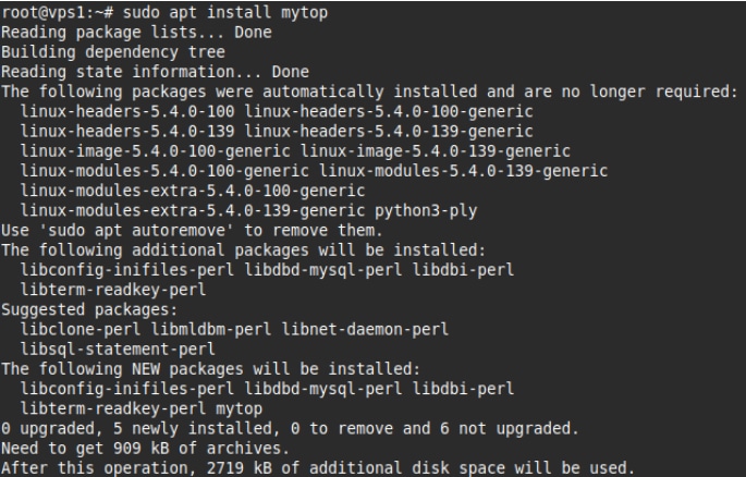 Cài đặt mytop trên Debian/Ubuntu