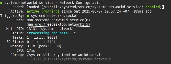 Bật dịch vụ qua systemctl