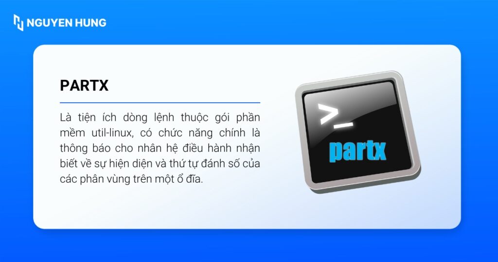 Lệnh partx là một tiện ích dòng lệnh đơn giản nhưng hữu ích thuộc gói phần mềm util-linux
