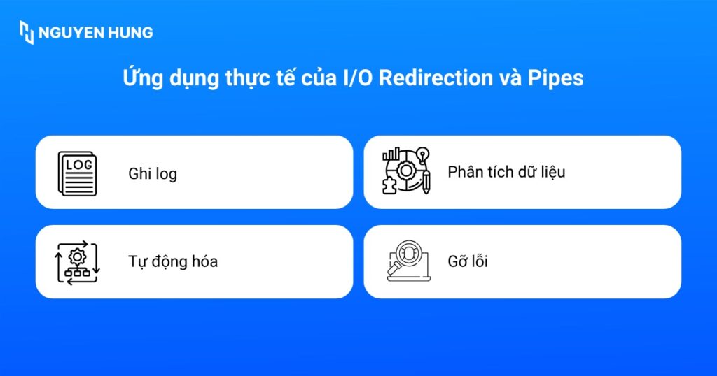 Ứng dụng thực tế của I/O Redirection và Pipes