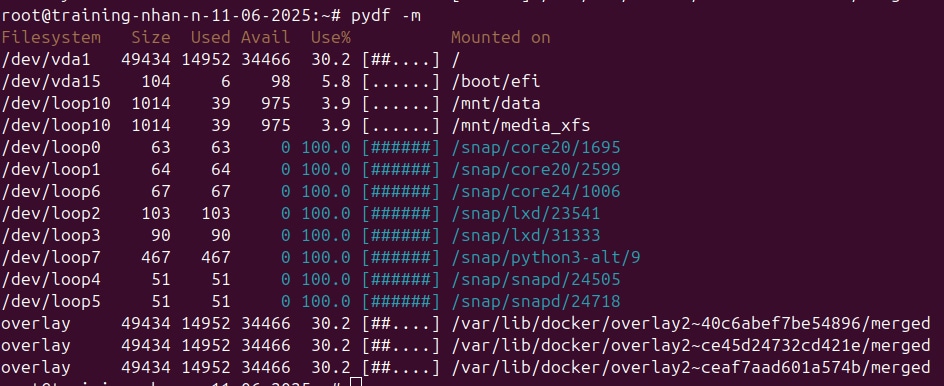 Hiển thị theo Megabyte