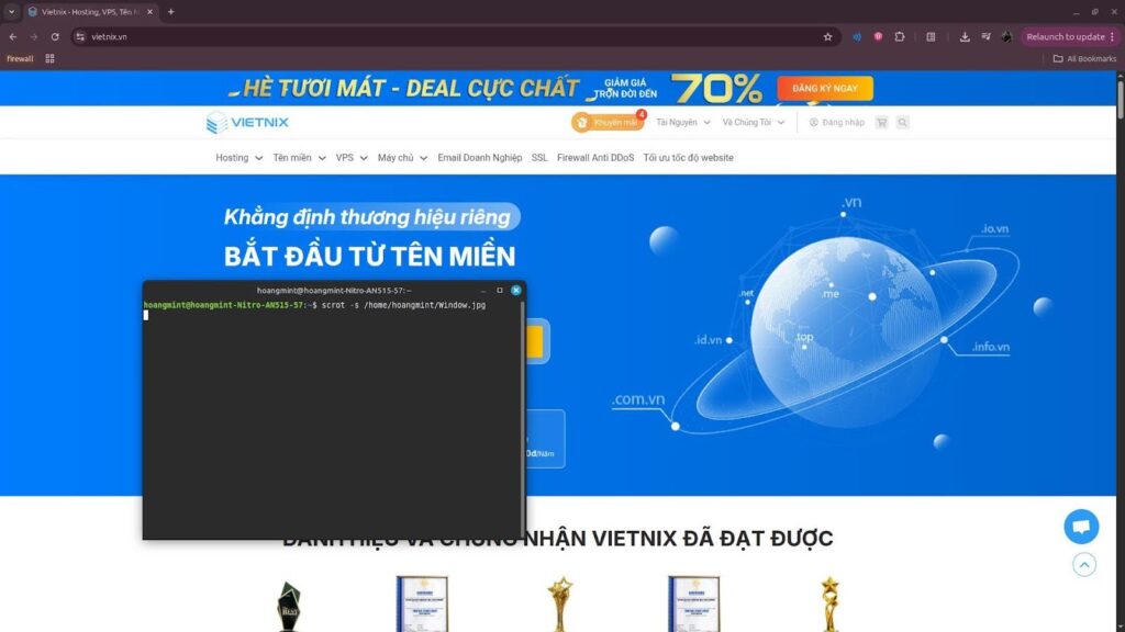 Chụp một vùng hoặc cửa sổ cụ thể