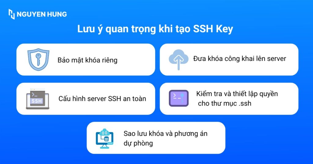 Những lưu ý quan trọng khi tạo SSH Key