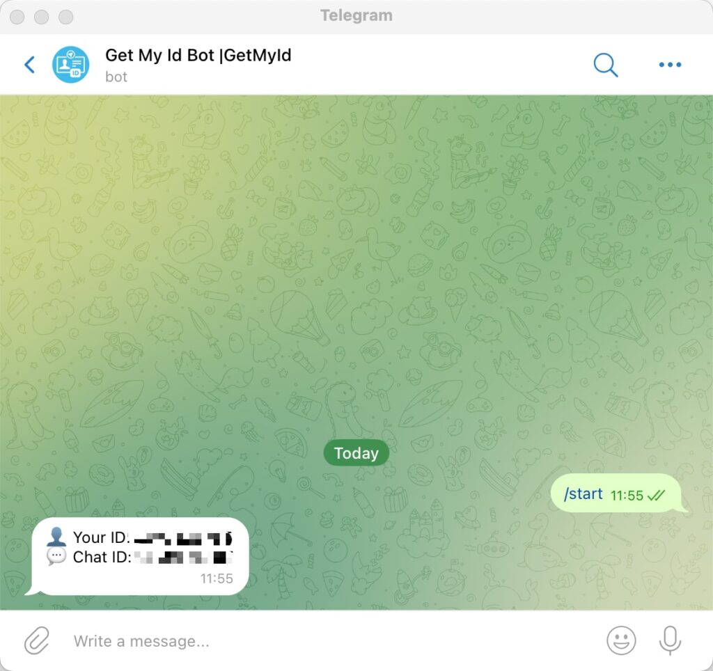 Lấy ID cuộc trò chuyện (Chat ID)