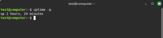 Lọc kết quả của lệnh uptime để chỉ hiển thị thời gian hệ thống đã chạy