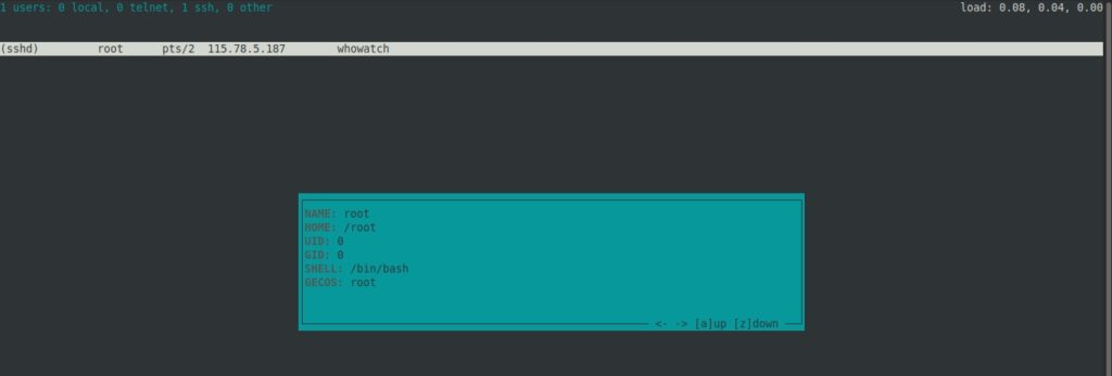 Giao diện chính của whowatch