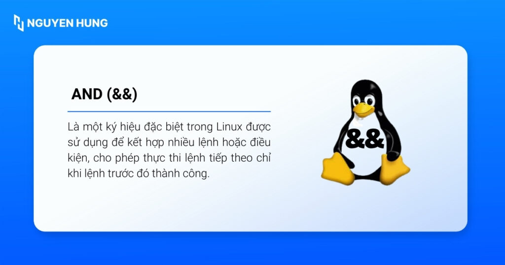 Toán tử AND hay && được sử dụng để kết hợp nhiều lệnh hoặc điều kiện