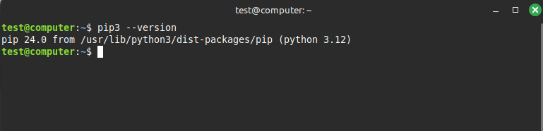 Sau khi cài đặt, bạn hãy kiểm tra pip3 đã có trên hệ thống hay chưa bằng lệnh pip3 --version