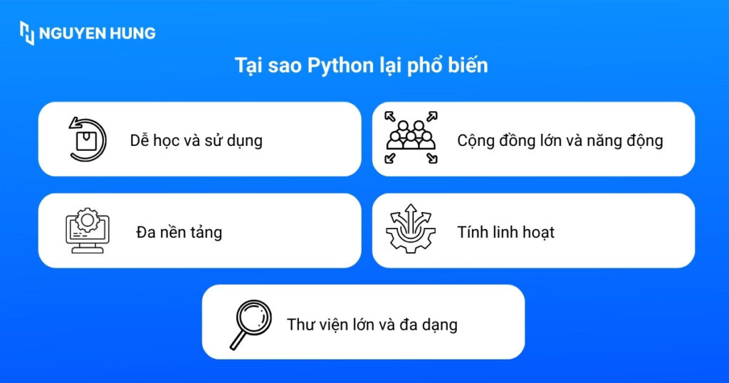 Tại sao Python lại phổ biến