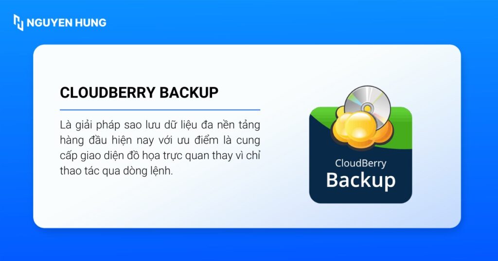 CloudBerry Backup còn được gọi là MSP360 Backup