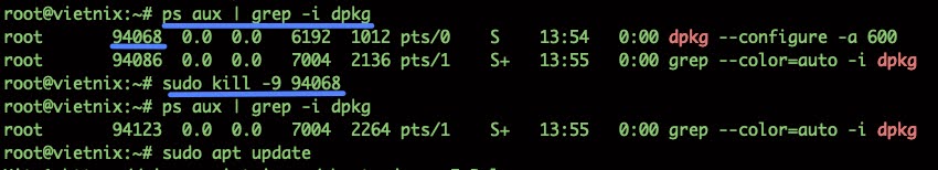Xác nhận tiến trình đã xóa khỏi danh sách