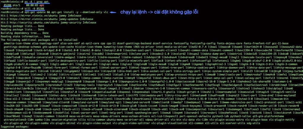 Kiểm tra ứng dụng hoặc tiến trình đang chạy