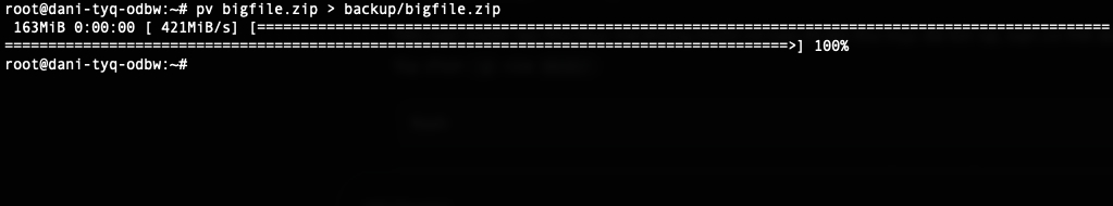 Giám sát tiến trình file lớn với pv