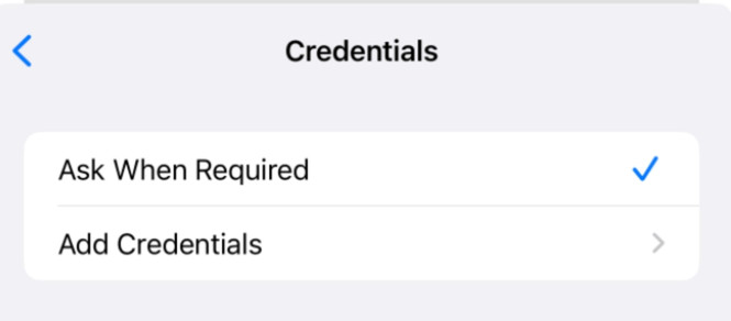 Tick chọn vào Ask When Required
