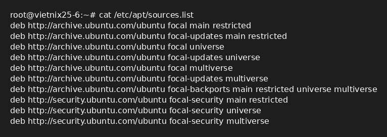 Kiểm tra lại file sources.list
