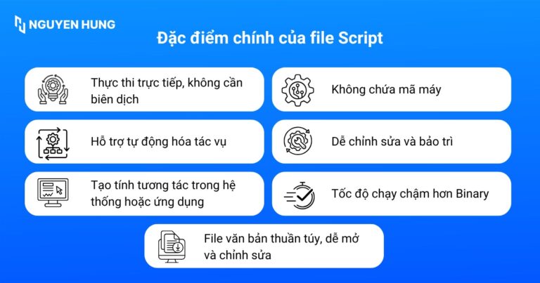 Sự khác nhau giữa file Script và Binary