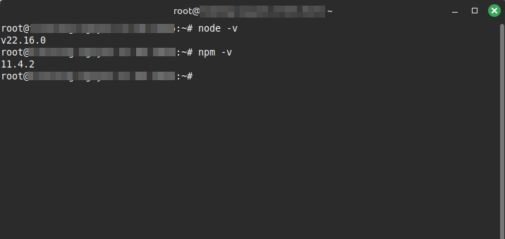 Kiểm tra Node.js và npm