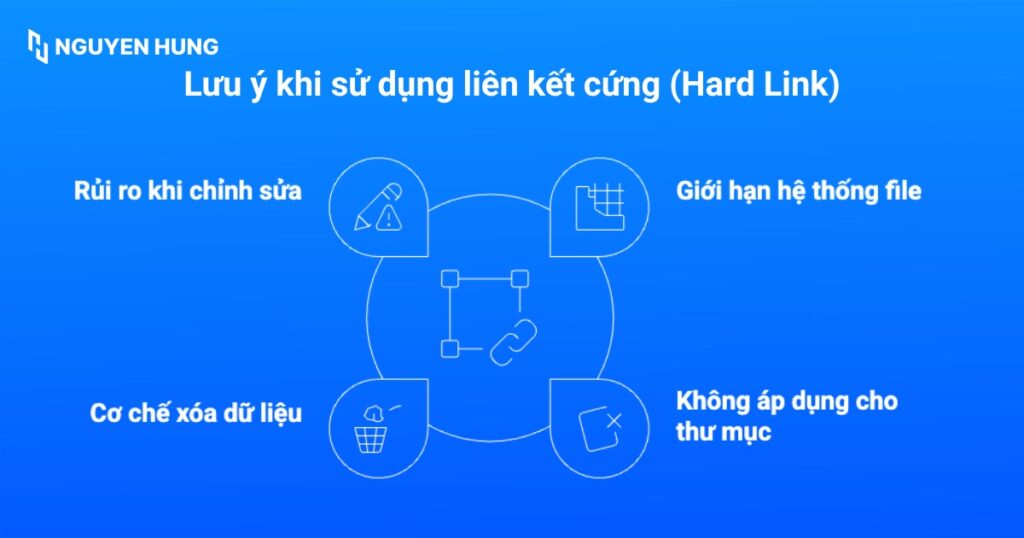 Lưu ý khi sử dụng Liên kết cứng (Hard Link)